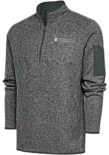 Antigua University of Chicago Maroons Mens Grey Fortune Long Sleeve 1/4 Zip Fashion Pullover