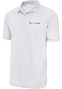 Antigua University of Chicago Maroons White Legacy Pique Big and Tall Polo