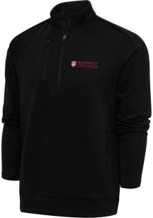Antigua University of Chicago Maroons Mens Black Generation Long Sleeve 1/4 Zip Pullover
