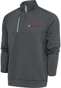 Antigua University of Chicago Maroons Mens Grey Generation Long Sleeve 1/4 Zip Pullover