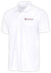 Antigua University of Chicago Maroons White Tribute Big and Tall Polo