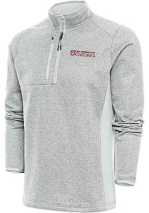 Antigua University of Chicago Maroons Mens Grey Course Pullover Jackets