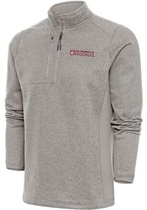 Antigua University of Chicago Maroons Mens Oatmeal Course Pullover Jackets