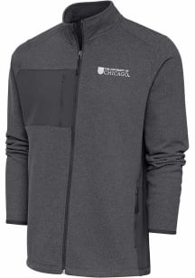 Antigua University of Chicago Maroons Mens Charcoal Course Medium Weight Jacket
