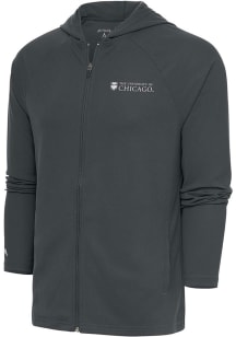 Antigua University of Chicago Maroons Mens Grey Legacy Long Sleeve Full Zip Jacket