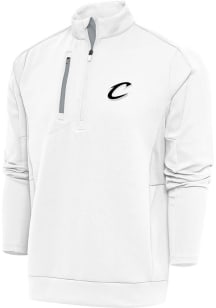 Antigua Cleveland Cavaliers Mens White Metallic Logo Generation Long Sleeve 1/4 Zip Pullover