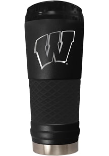 Black Wisconsin Badgers Stealth 24oz Powder Coated Stainless Steel Tumbler