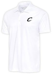 Antigua Cleveland Cavaliers Mens White Metallic Logo Tribute Short Sleeve Polo