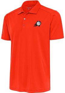 Antigua Phoenix Suns Mens Orange Metallic Logo Tribute Short Sleeve Polo