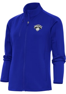Antigua New York Knicks Womens Blue Metallic Logo Generation Light Weight Jacket