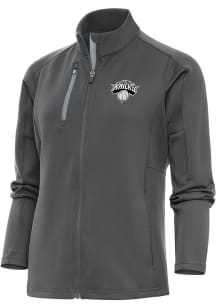Antigua New York Knicks Womens Grey Metallic Logo Generation Light Weight Jacket