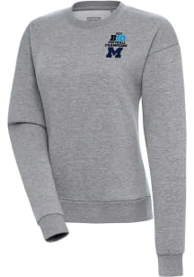 Antigua Michigan Wolverines Womens Grey 2023 Big Ten Champions Victory Crew Sweatshirt