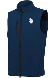 Antigua Minnesota Vikings Mens Navy Blue Demand Sleeveless Jacket