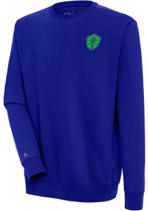 Antigua Seattle Sounders FC Mens Blue Victory Long Sleeve Crew Sweatshirt