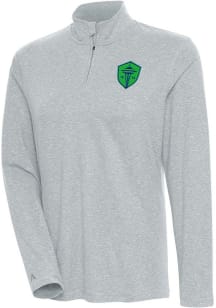 Antigua Sounders FC Womens Grey Confront 1/4 Zip Pullover