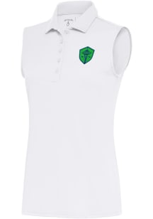 Antigua Seattle Sounders FC Womens White Tribute Polo Shirt
