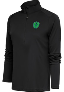 Antigua Seattle Sounders FC Womens Grey Tribute 1/4 Zip Pullover