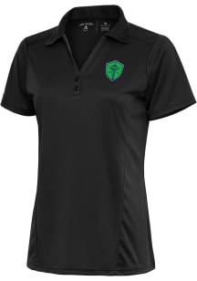 Antigua Seattle Sounders FC Womens Grey Tribute Short Sleeve Polo Shirt