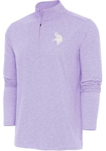Antigua Minnesota Vikings Mens Purple Hunk Long Sleeve 1/4 Zip Pullover