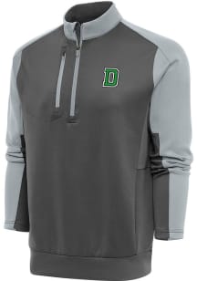 Antigua Dartmouth Big Green Mens Grey Team Long Sleeve 1/4 Zip Pullover