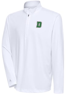 Antigua Dartmouth Big Green Mens White Tribute Long Sleeve 1/4 Zip Pullover