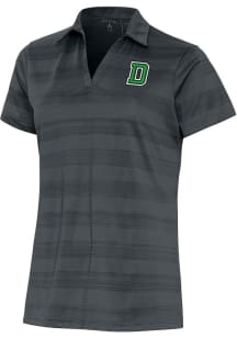 Antigua Dartmouth Big Green Womens Grey Compass Short Sleeve Polo Shirt