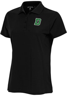 Antigua Dartmouth Big Green Womens Black Legacy Pique Short Sleeve Polo Shirt