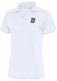 Antigua Dartmouth Big Green Womens White Tribute Short Sleeve Polo Shirt