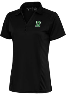 Antigua Dartmouth Big Green Womens Black Tribute Short Sleeve Polo Shirt