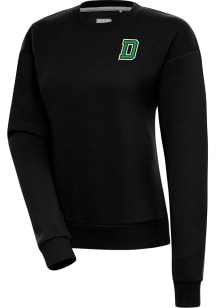 Antigua Dartmouth Big Green Womens Black Victory Crew Sweatshirt