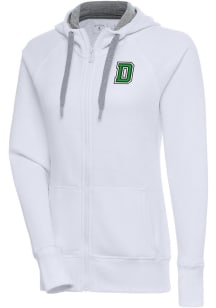 Antigua Dartmouth Big Green Womens White Victory Long Sleeve Full Zip Jacket