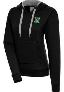 Antigua Dartmouth Big Green Womens Black Victory Hooded Sweatshirt