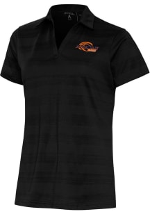 Antigua Pepperdine Waves Womens Black Compass Short Sleeve Polo Shirt