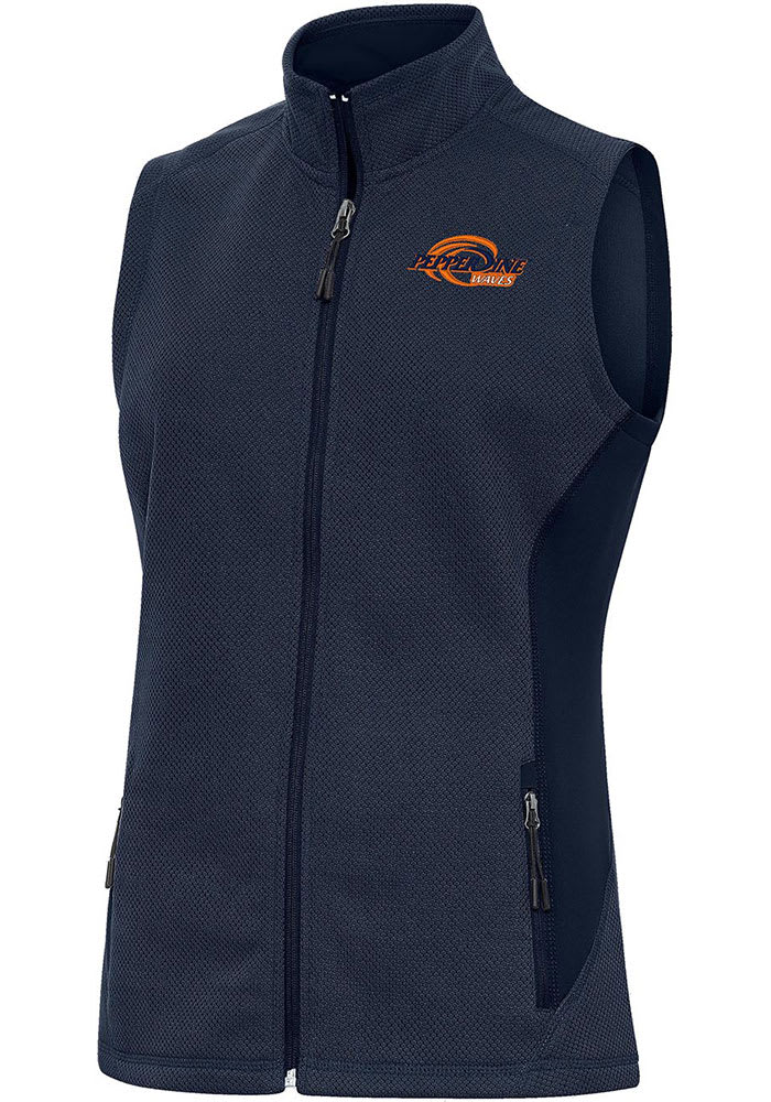 Pepperdine Waves Antigua Womens Navy Blue Course Sleeveless Jacket
