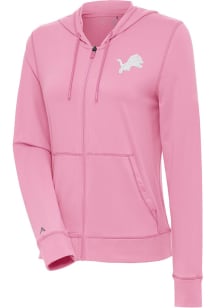 Antigua Detroit Lions Womens Pink Advance Light Weight Jacket