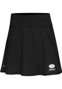 Antigua Green Bay Packers Womens Black Chip Skort Skirt