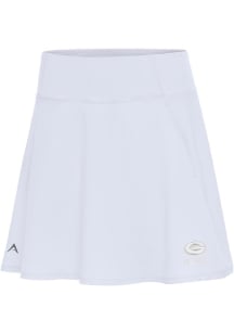 Antigua Green Bay Packers Womens White Chip Skort Skirt