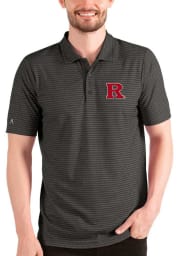Antigua Rutgers Scarlet Knights Mens Black Esteem Short Sleeve Polo