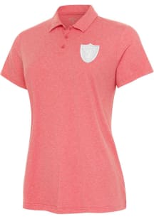 Antigua Las Vegas Raiders Womens Orange Matter Short Sleeve Polo Shirt