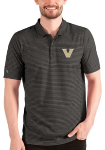 Antigua Vanderbilt Commodores Mens Black Esteem Short Sleeve Polo