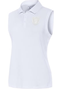 Antigua Las Vegas Raiders Womens White Recap Polo Shirt