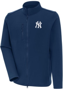 Antigua New York Yankees Mens Navy Blue Objection White Logo Light Weight Jacket