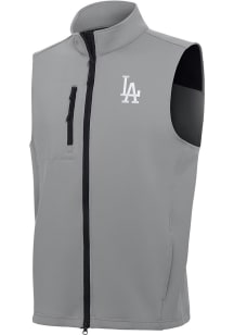 Antigua Los Angeles Dodgers Mens Grey Demand White Logo Sleeveless Jacket