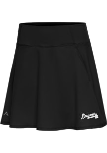 Antigua Atlanta Braves Womens Black Chip Skort White Logo Shorts
