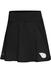 Antigua Cleveland Guardians Womens Black Chip Skort White Logo Skirt