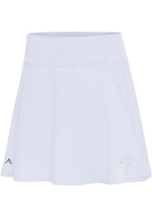 Antigua Philadelphia Phillies Womens White Chip Skort White Logo Skirt
