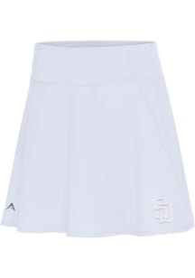 Antigua San Diego Padres Womens White Chip Skort White Logo Skirt