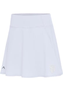 Antigua San Francisco Giants Womens White Chip Skort White Logo Shorts