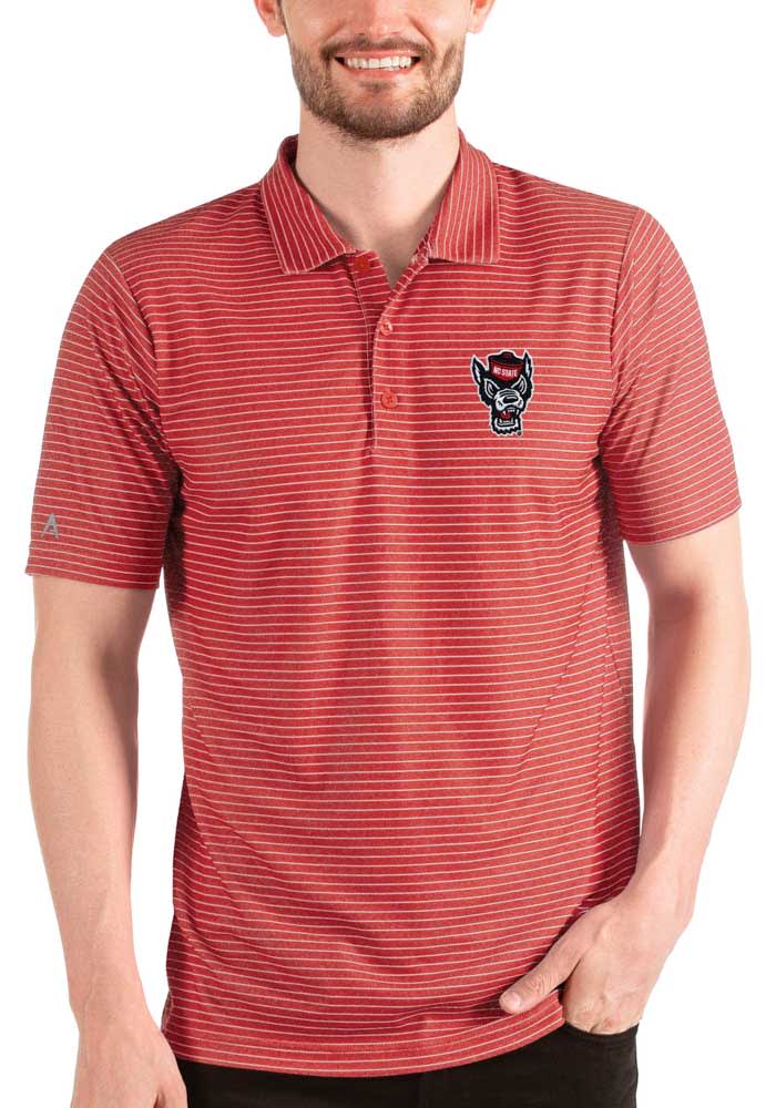 Antigua NC State Wolfpack Mens Red Esteem Short Sleeve Polo
