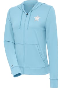 Antigua Houston Astros Womens Light Blue Advance White Logo Light Weight Jacket